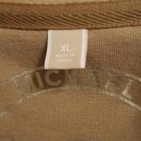 FINAL PRICE MICHAEL MICHAEL KORS tan pantsuit w gold hardware XL - Picture 2 of 15